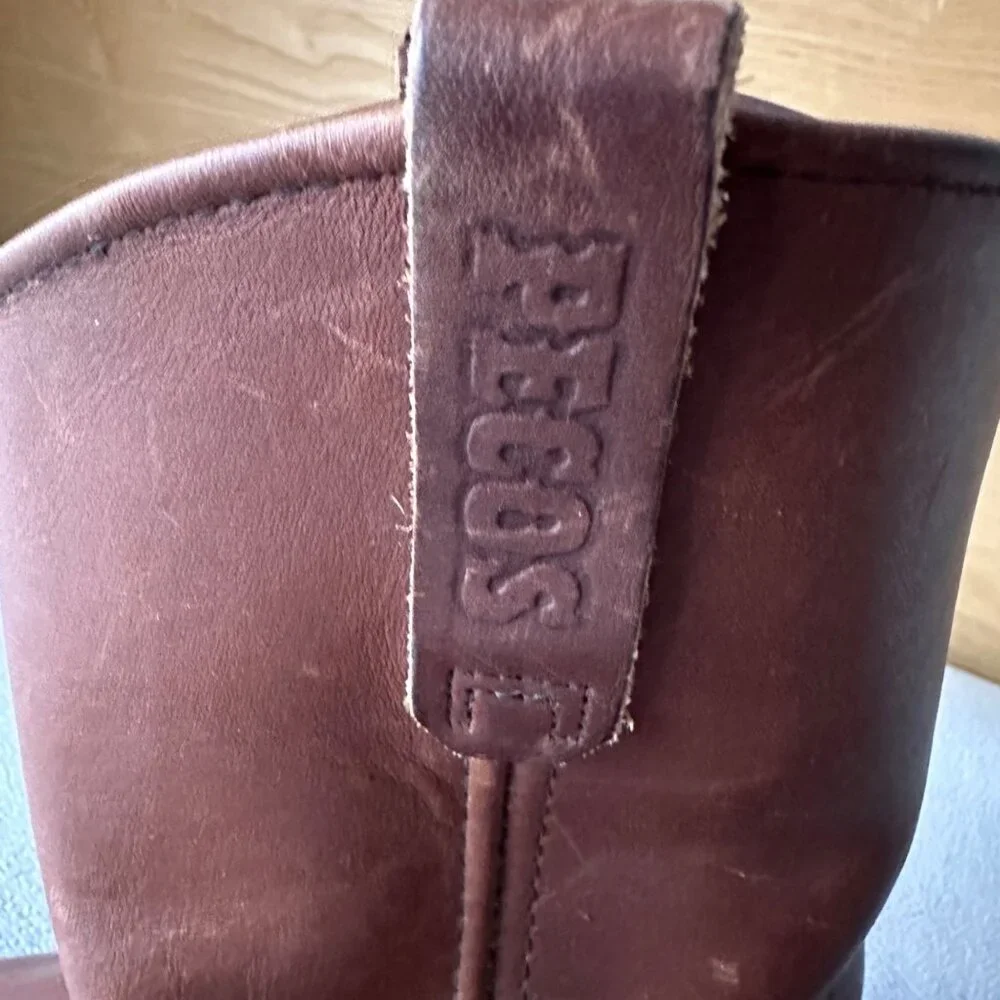 Vtg Red Wing Boots Mens 8.5 E Womens 10 Pecos 1155 Pull On Leather Nail Head Sol